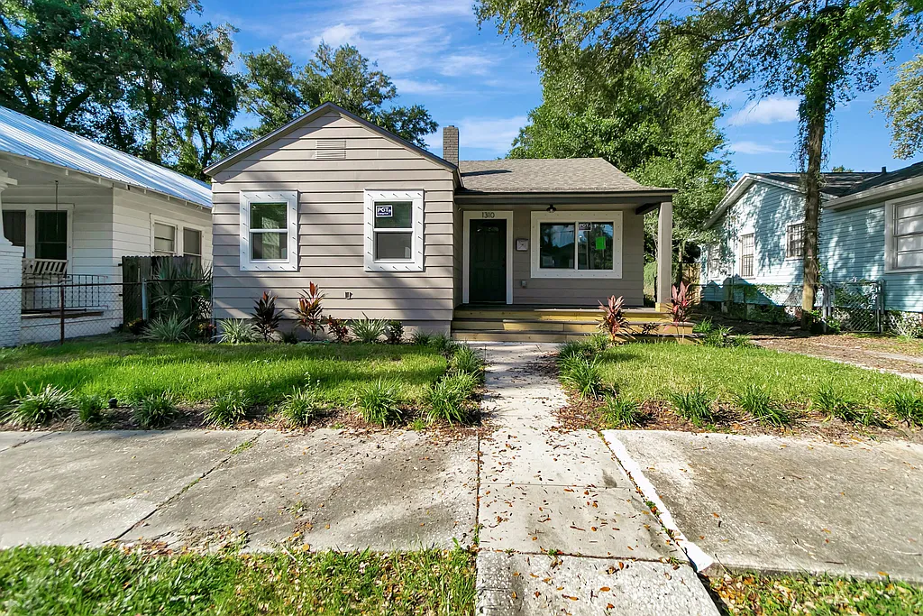 Renovated bungalow exterior with preserved charm