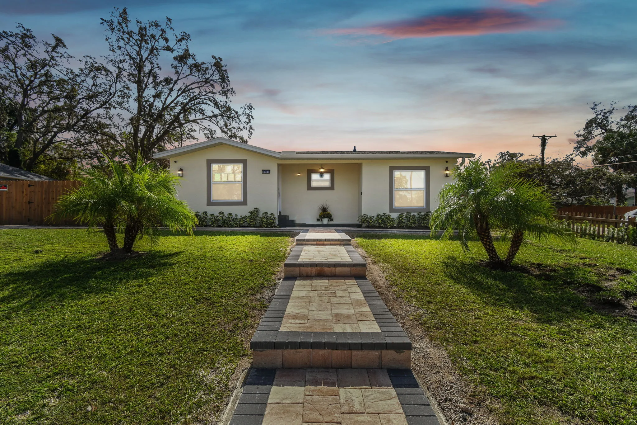 Renovated home exterior with a modern look