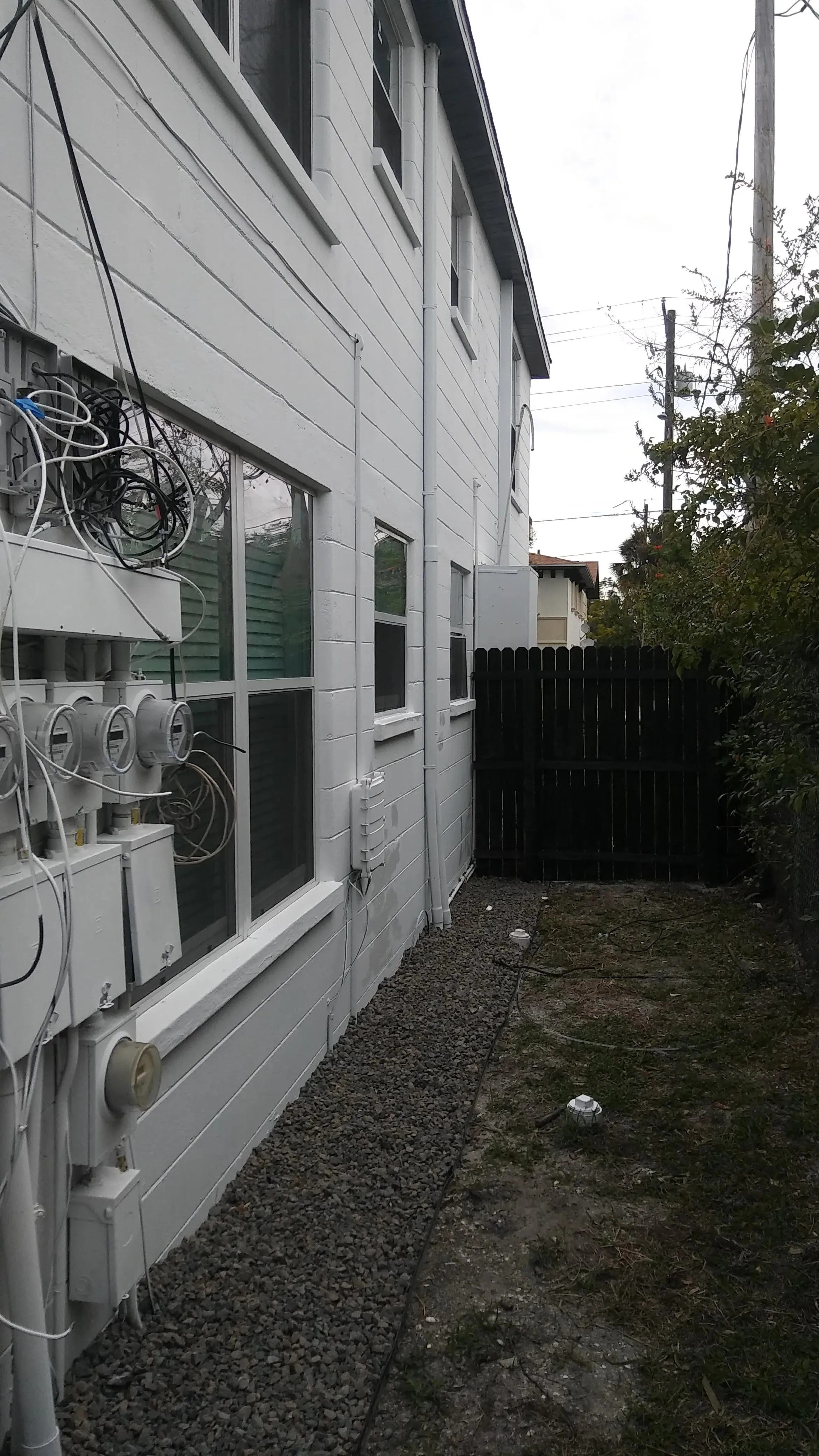 Left Side View of the Renovated Quadruplex