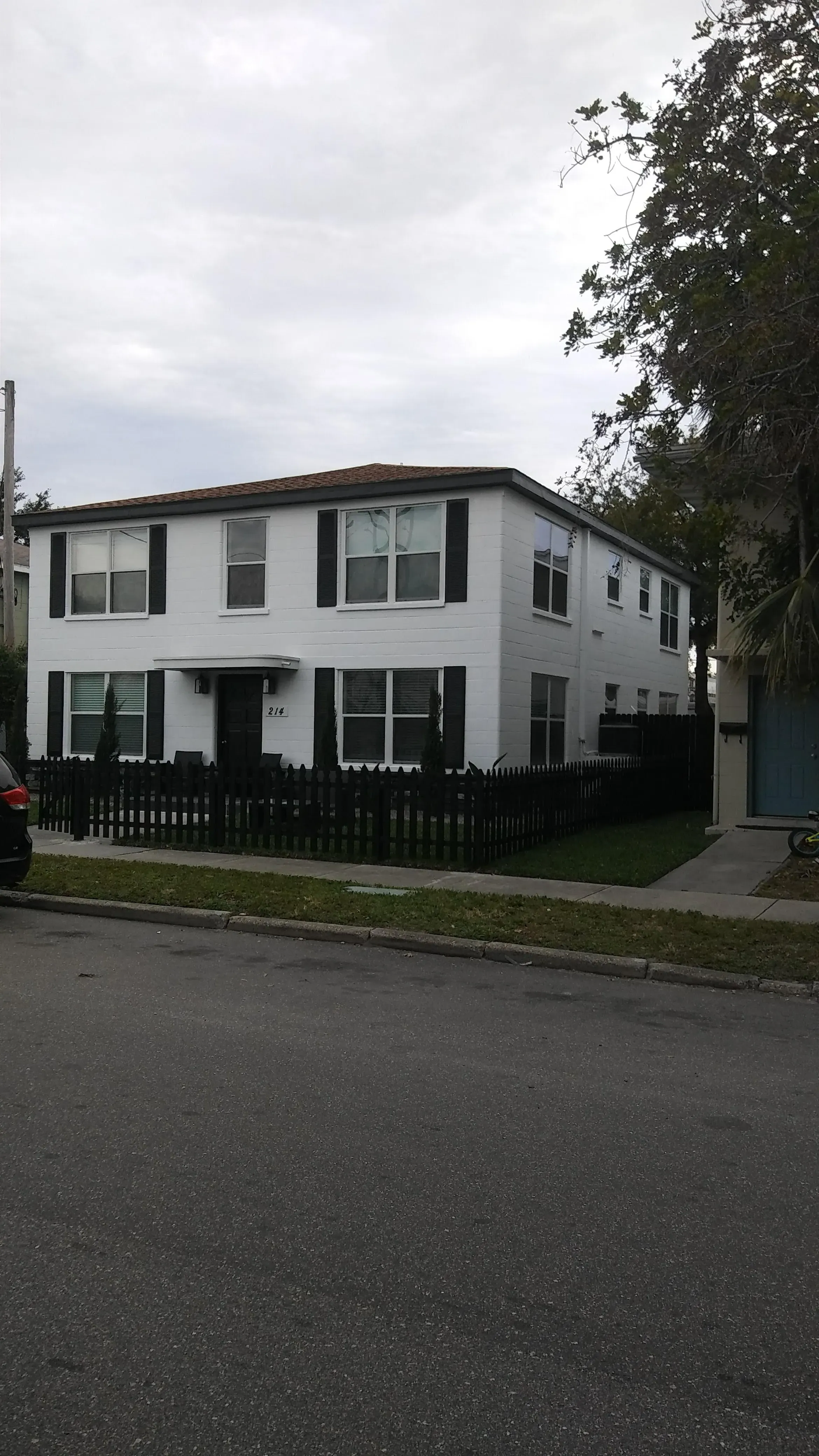 Roadside View of the Renovated Quadruplex